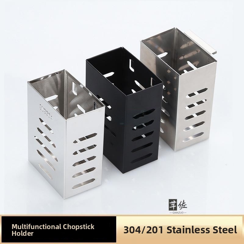 Kitchen Utensil Holder - Stainl Steel Kitchen Utensil Storage Box