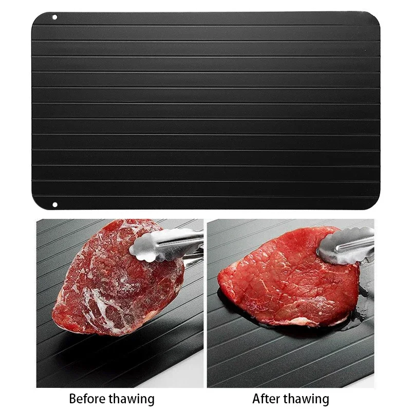 Healthy Kitchen Gadgets - Rapid Defrost Tray Aluminium Portable Fast