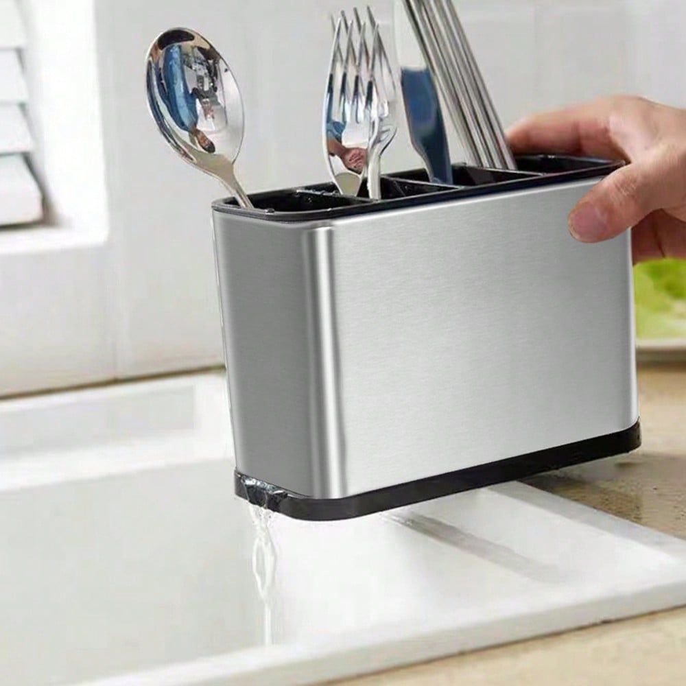 Kitchen Utensil Holder - Metal Chopstick Holder, Fork, Spoon And