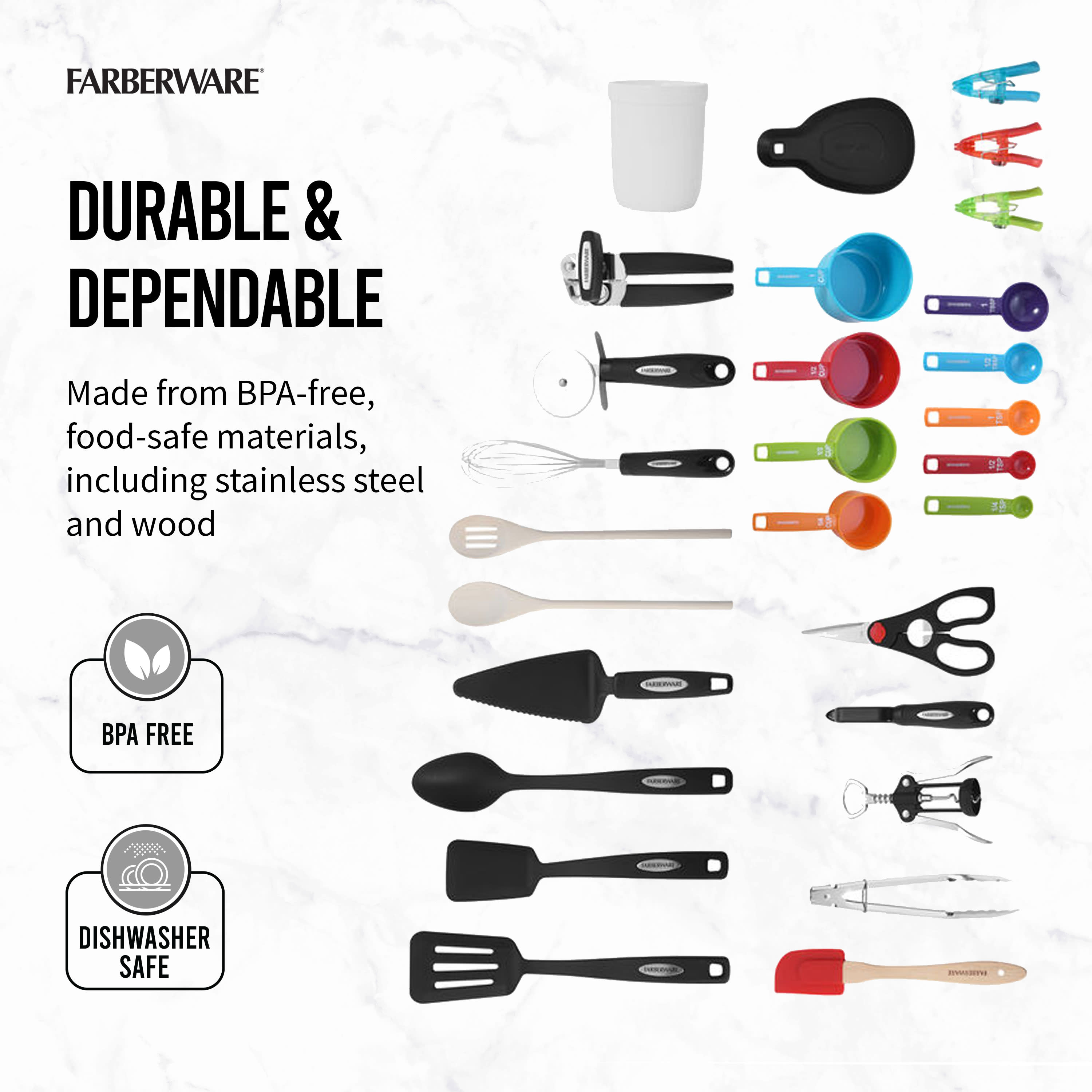 28-piece multicolor kitchen ut - Kitchen Gadgets And Utensils บทวิจารณ์และราคา