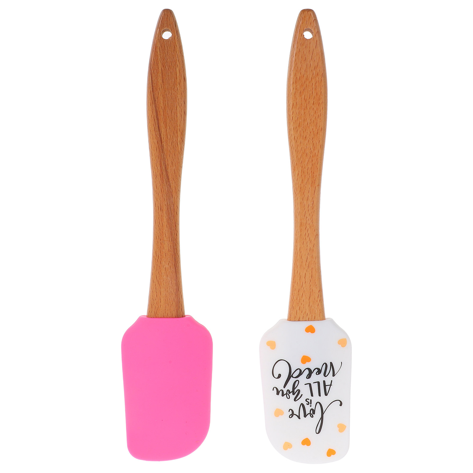 2Pcs Silicone Heart Shaped Spa - Silicone Spatula Set บทวิจารณ์และราคา