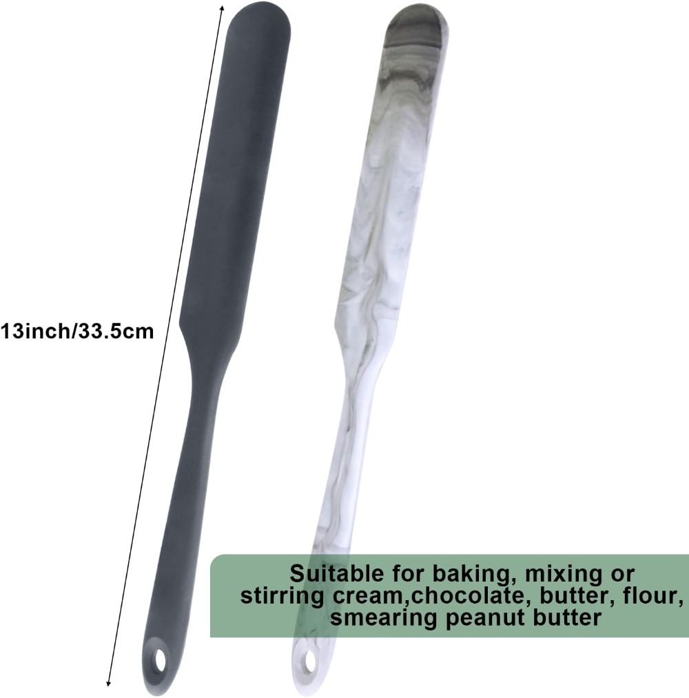2 Pcs 13 Inch Silicone Jar Spa - Silicone Spatula Set บทวิจารณ์และราคา