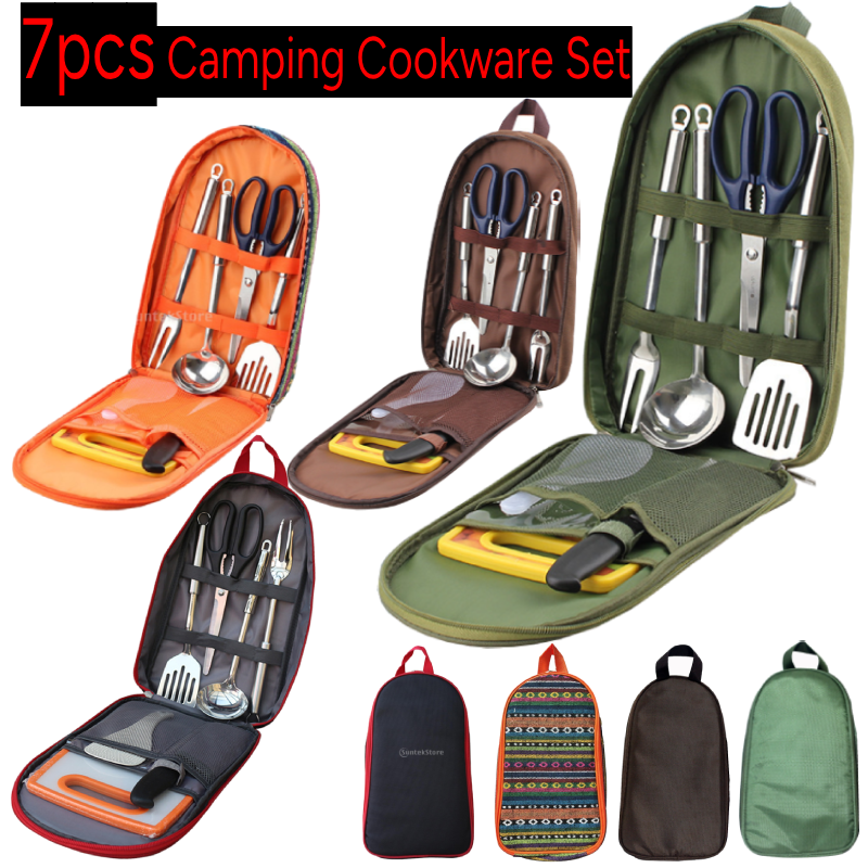 7pcs Camping Kitchen Utensil S - Kitchen Gadgets And Utensils บทวิจารณ์และราคา