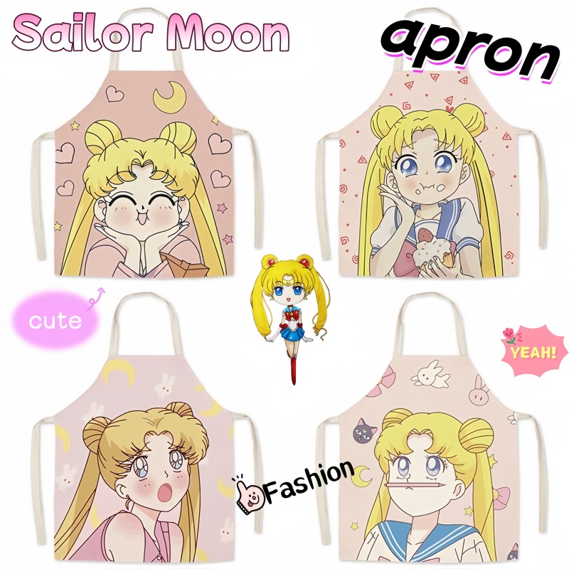 Sailor Moon Apron Cute Cartoon - Kitchen Gadgets Trending บทวิจารณ์และราคา