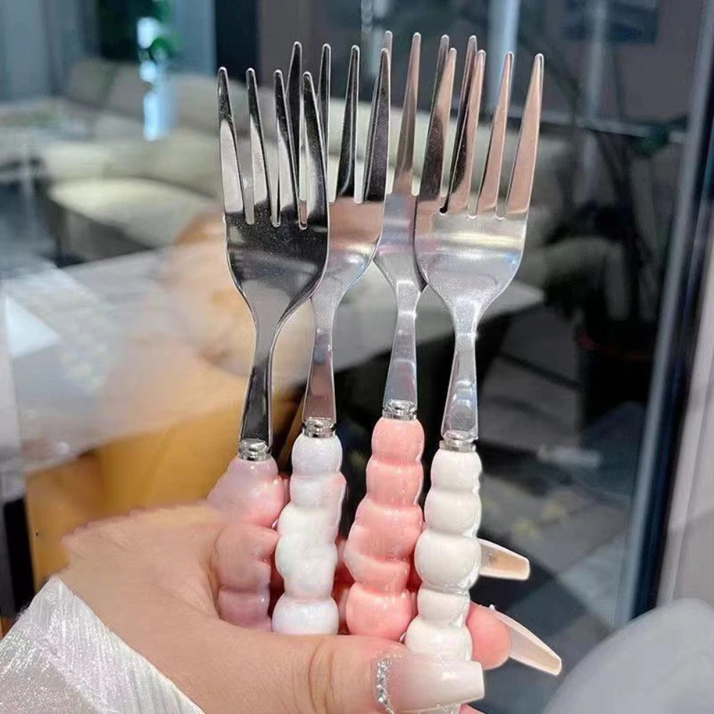 Pearl Handle Fork for Dessert  - Kitchen Gadgets For Seniors บทวิจารณ์และราคา