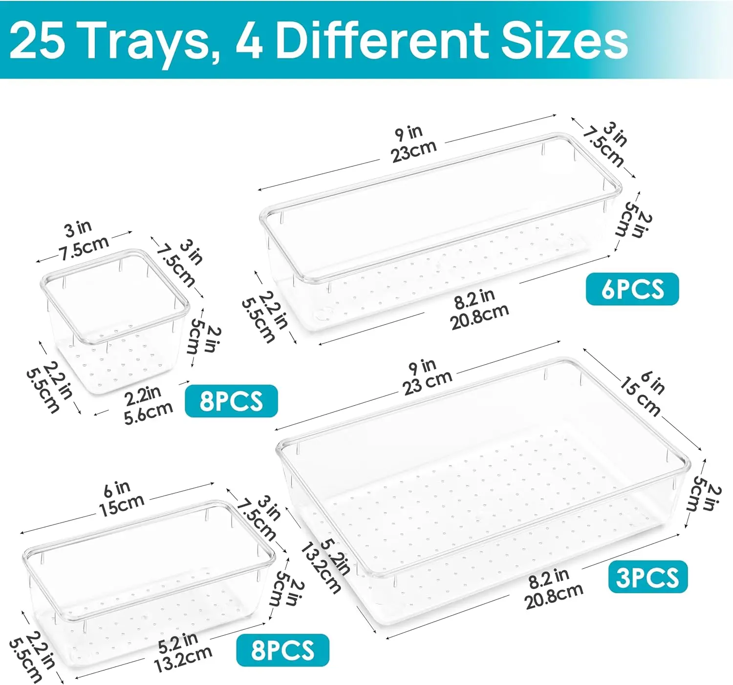 25 PCS Clear Plastic Drawer Or - Kitchen Gadgets And Utensils บทวิจารณ์และราคา