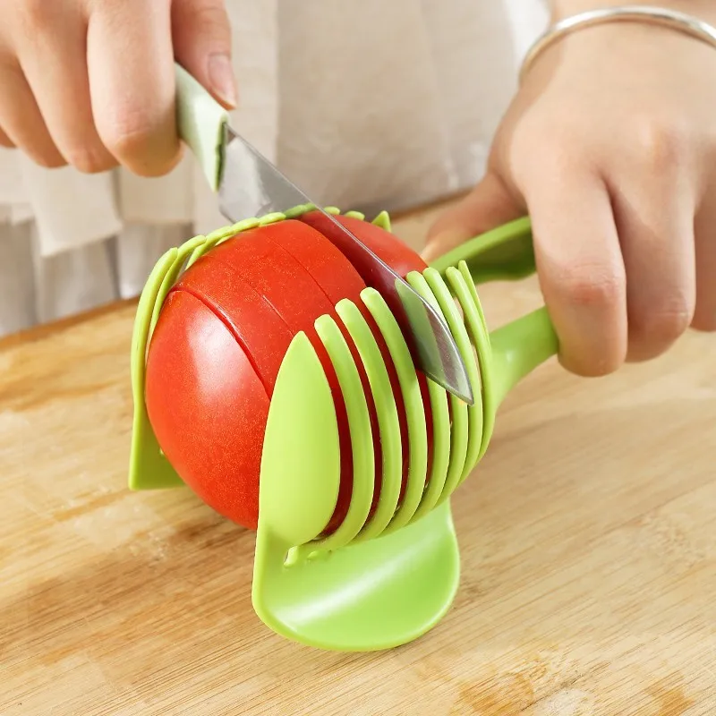 Non-Slip Tomato Slicer Guide F - Kitchen Gadgets Guide บทวิจารณ์และราคา